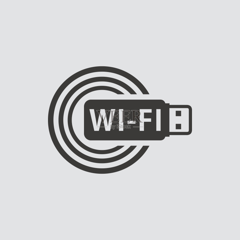 扁平风格的Wi-Fi适配器图标图标素材