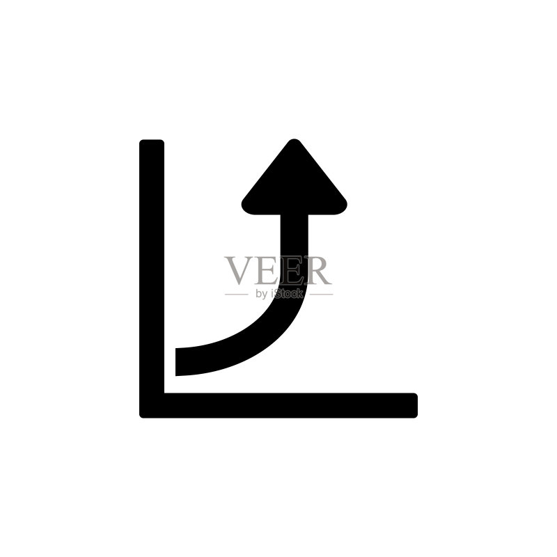 图表箭头向上图标。用于UI和UX、网站或移动应用的简单商业绩效图标图标素材