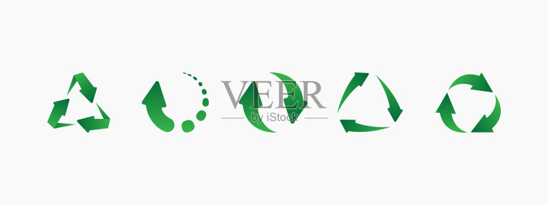 回收矢量图标,回收和箭头旋转的矢量符号图标素材