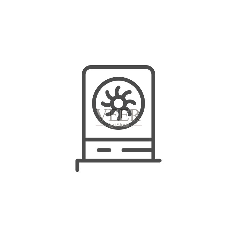 显卡线条轮廓图标图标素材
