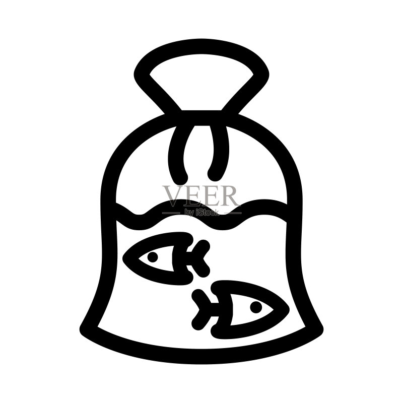 鱼袋图标图标素材