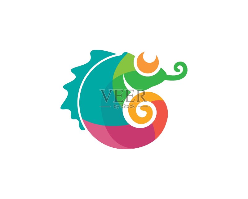 变色龙矢量图标logo插画设计图标素材