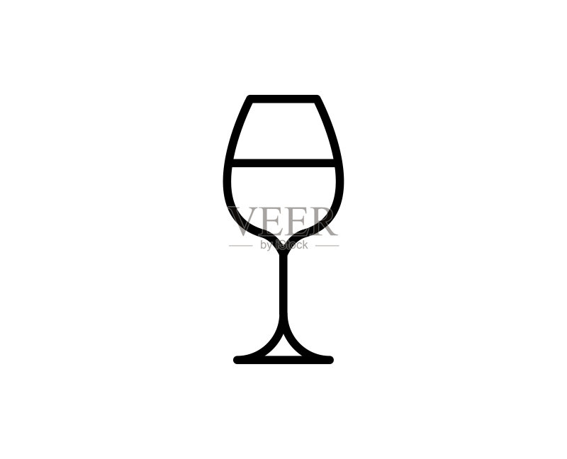 葡萄酒杯线性图标图标素材