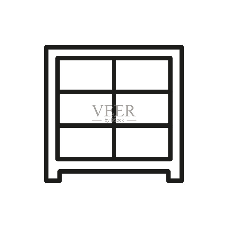 简约橱柜线条图标图标素材