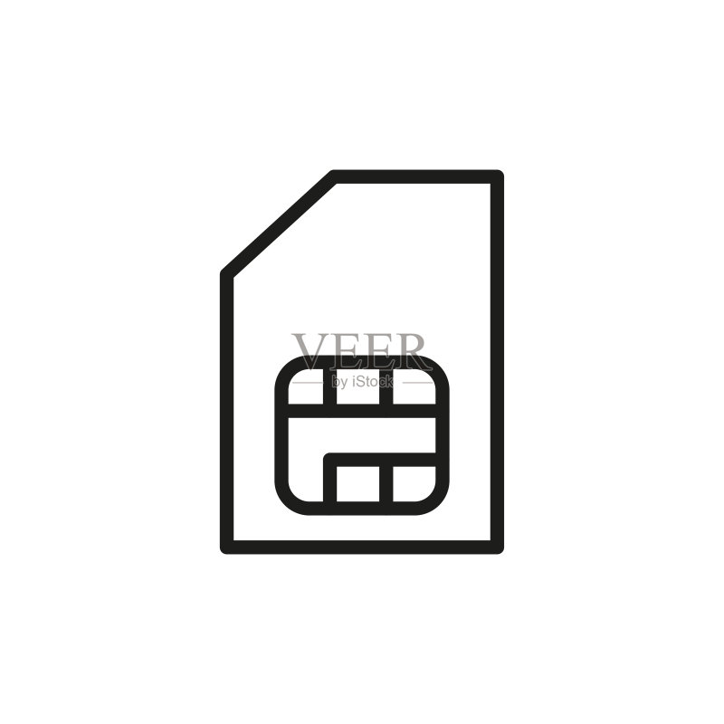 SIM卡线性图标图标素材