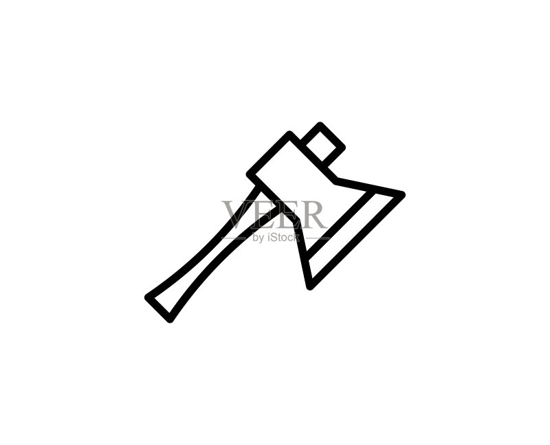 斧头线条图标图标素材