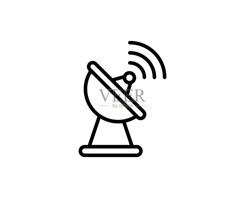 天线线条图标图标素材