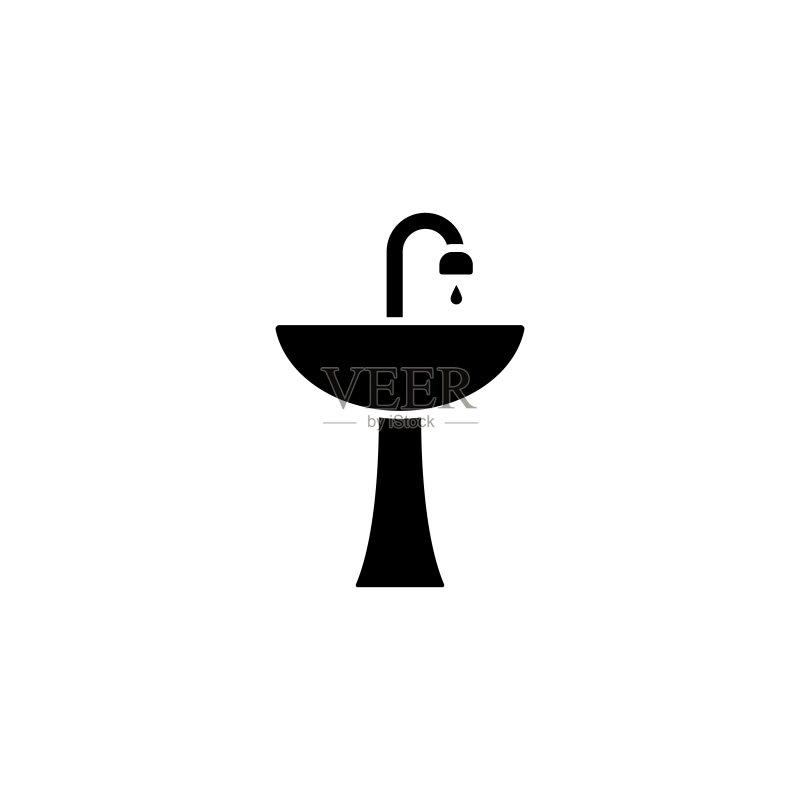 干手机图标。用于UI和UX的简易浴室图标,网站或移动应用程序图标素材