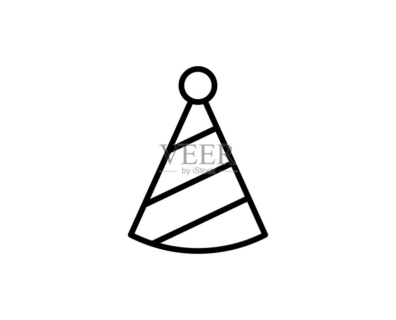 聚会帽线条图标图标素材