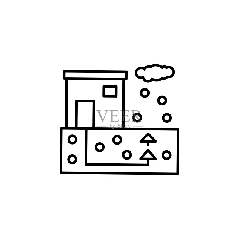 地热能源线性图标图标素材