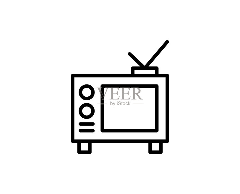 电视线性图标图标素材