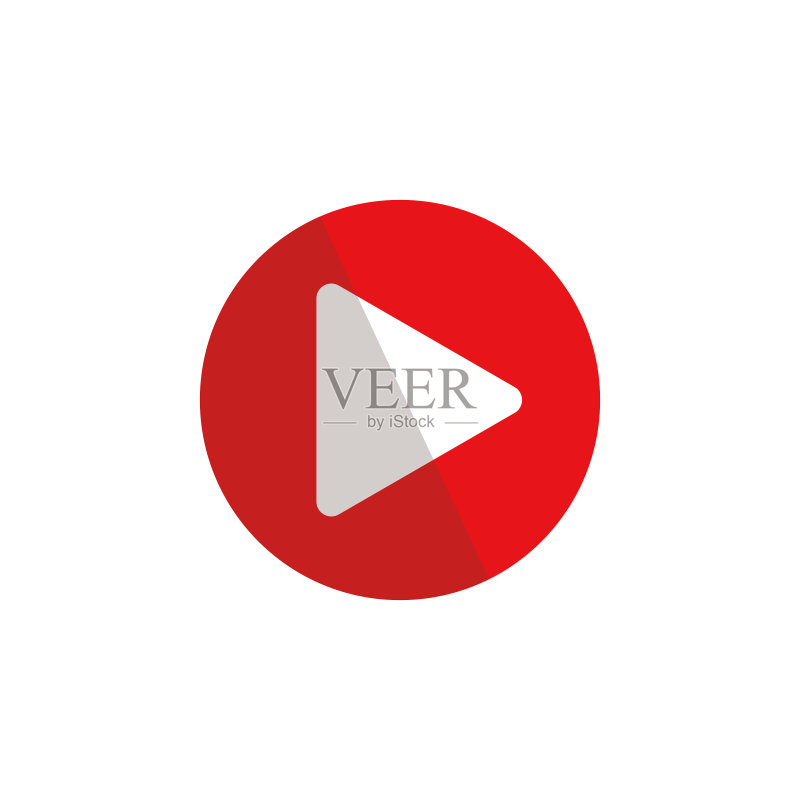 网络播放按钮图标矢量图图标素材
