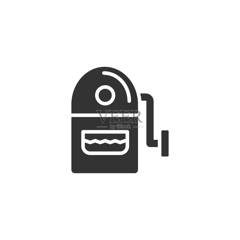 卷笔刀和铅笔图标:UI、UX、网站或移动应用程序的简约矢量绘图工具图标图标素材