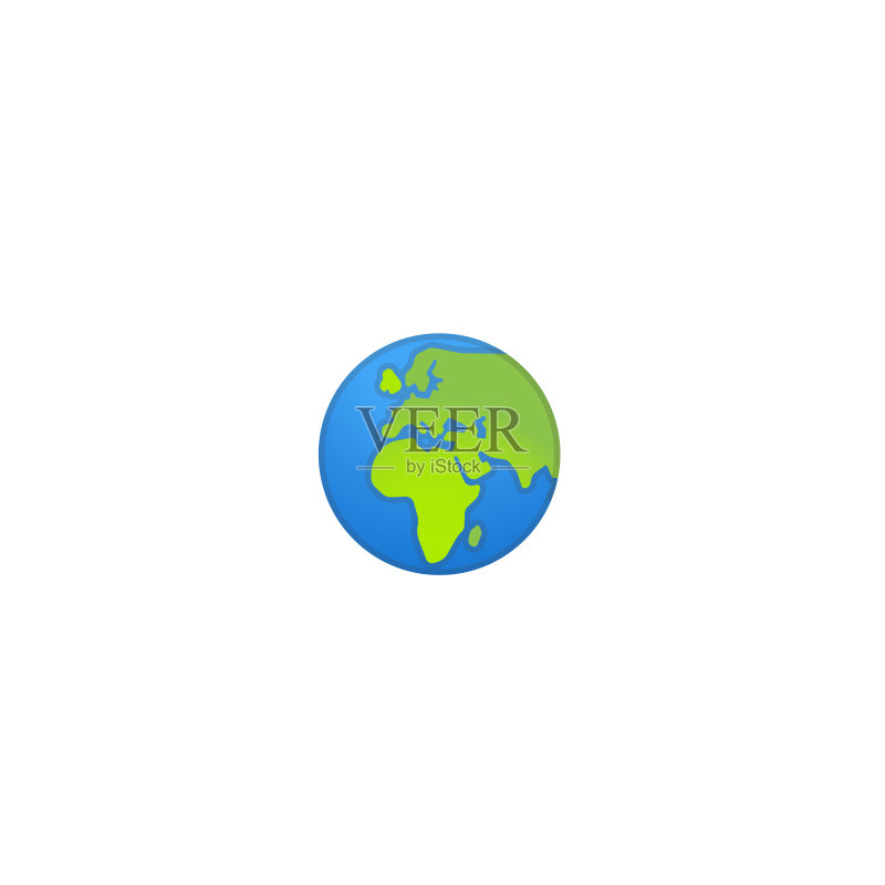 地球写实矢量图标:世界地图表情符号图标素材