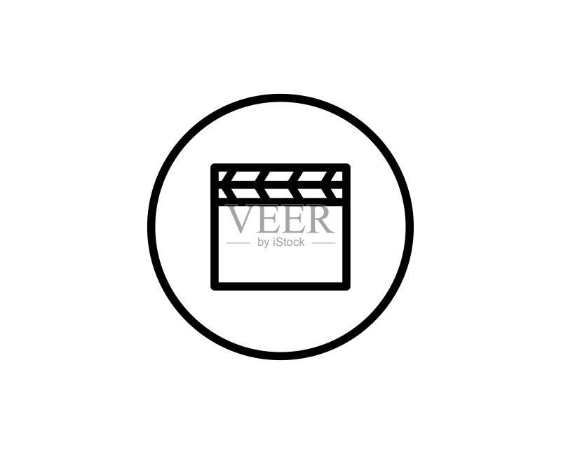 场记板线性图标图标素材