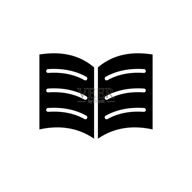 打开的书本图标矢量设计模板图标素材