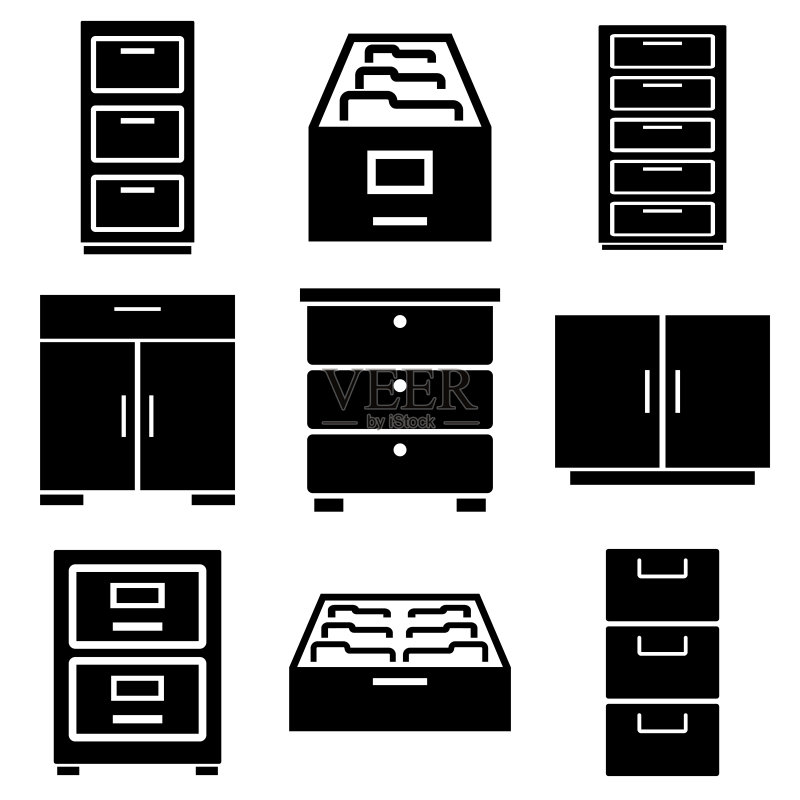 橱柜图标,logo,在白色背景上隔离图标素材