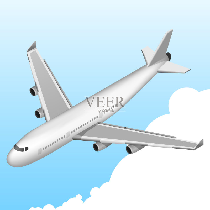 飞机正版插画素材