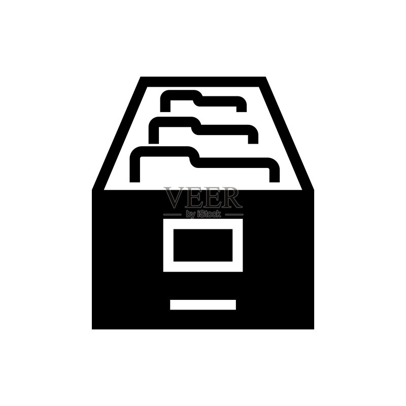 白色背景上的柜子图标,logo图标素材
