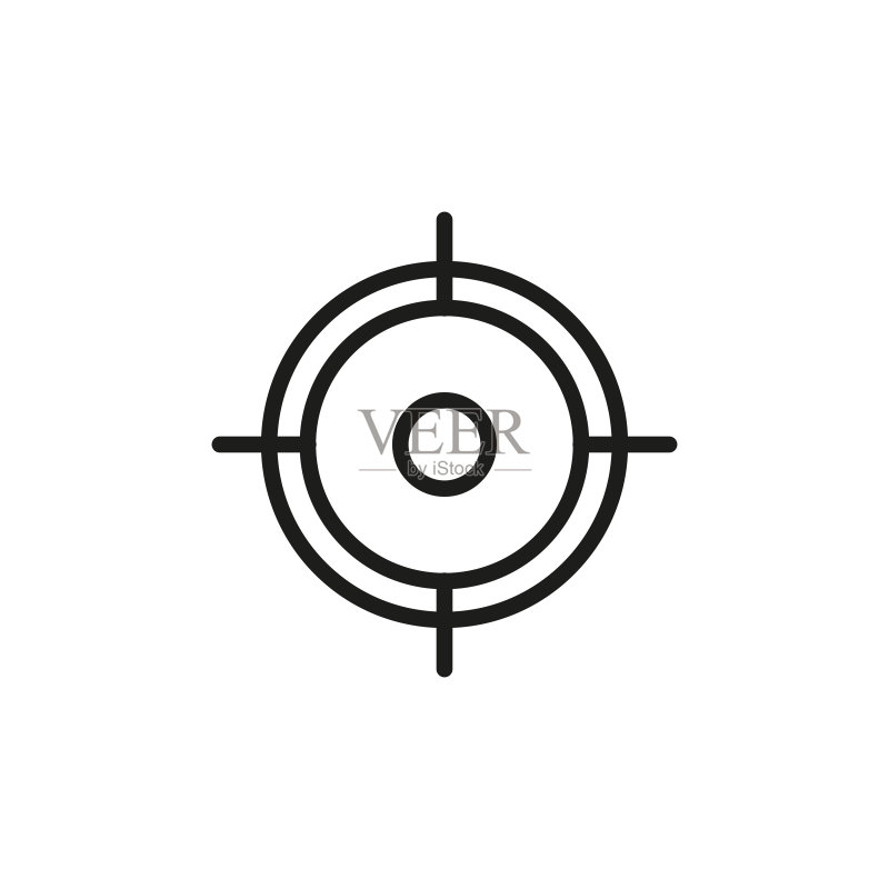 简约目标线图标图标素材