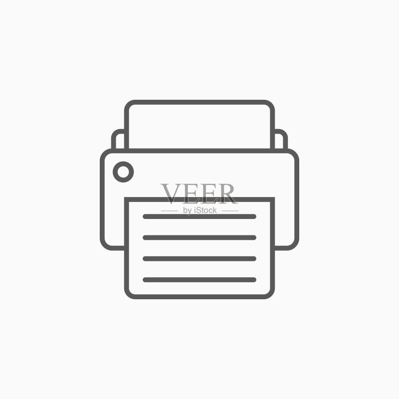 打印机传真矢量图标图标素材