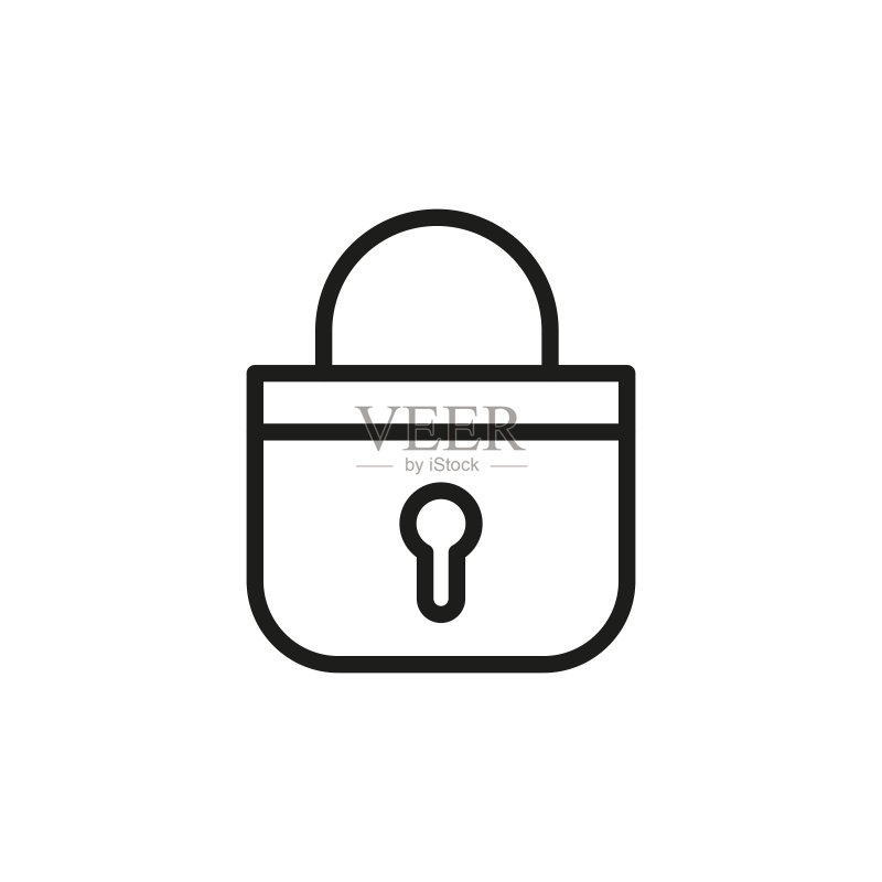 简约锁线图标图标素材