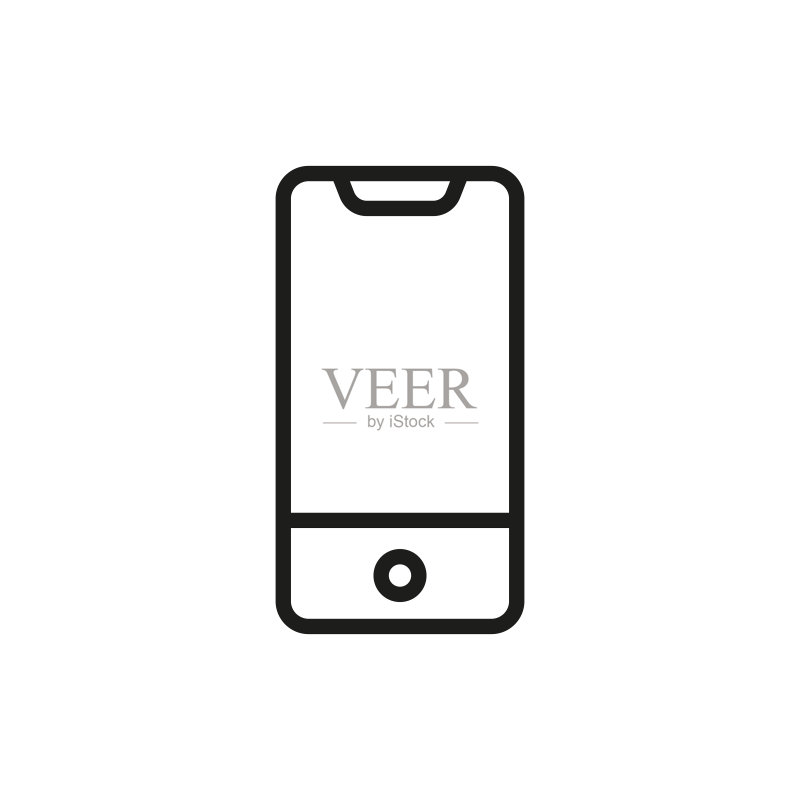 简约智能手机线条图标图标素材