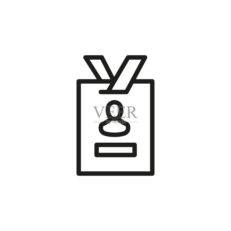 简易名片线条图标图标素材