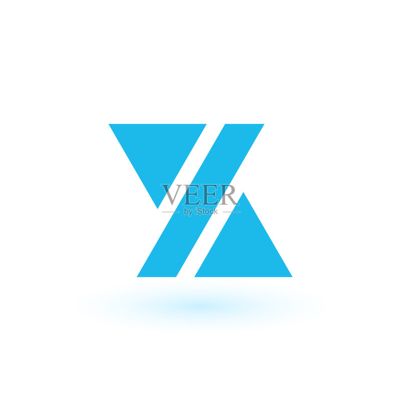 基于字母X的首字母几何logo,科技商业标识概念,创意企业模板,矢量素材图,白色背景图标素材