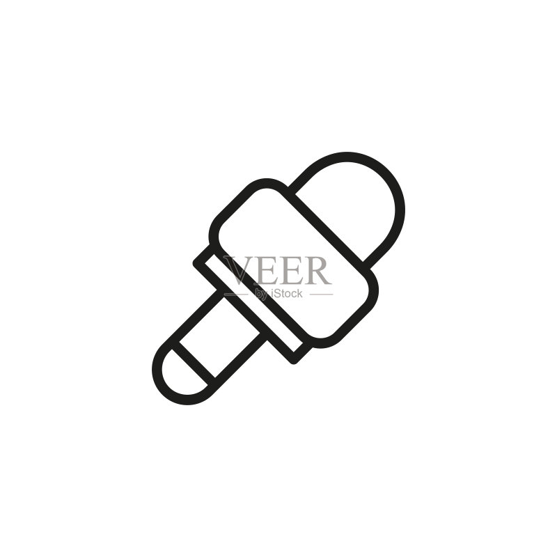 简约麦克风线条图标图标素材