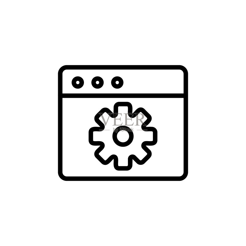简易浏览器线条图标图标素材