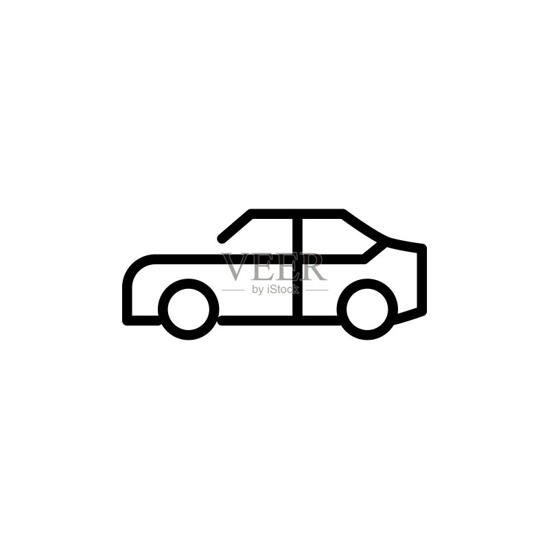 简约汽车线条图标图标素材