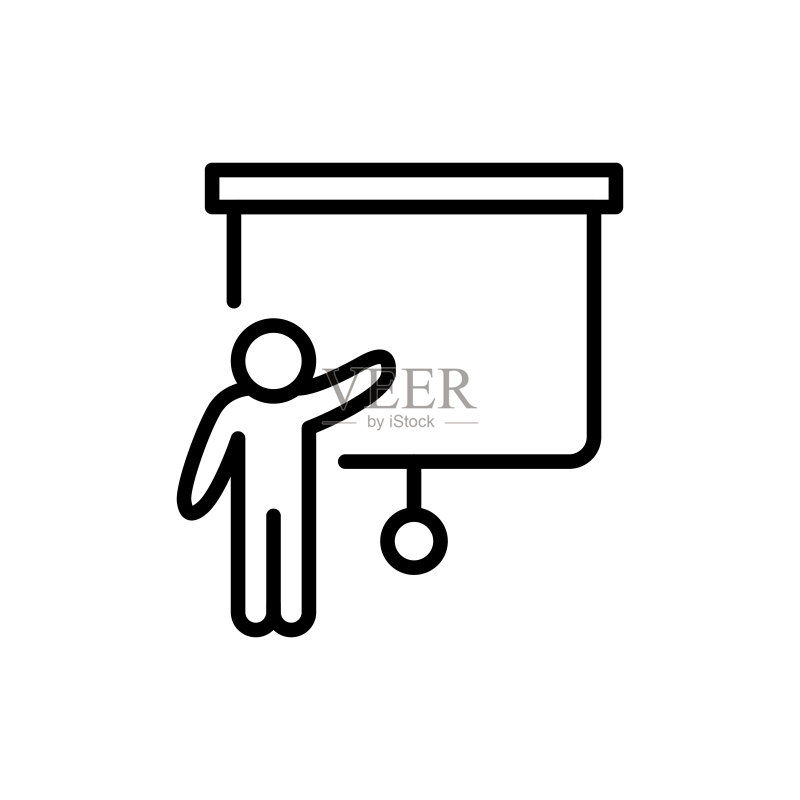 简易演示线性图标图标素材