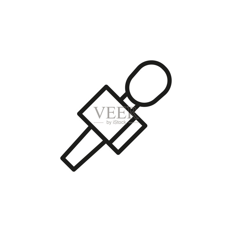 简约麦克风线条图标图标素材
