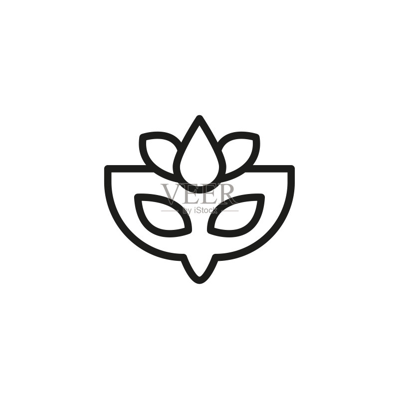 简约眼罩线条图标图标素材