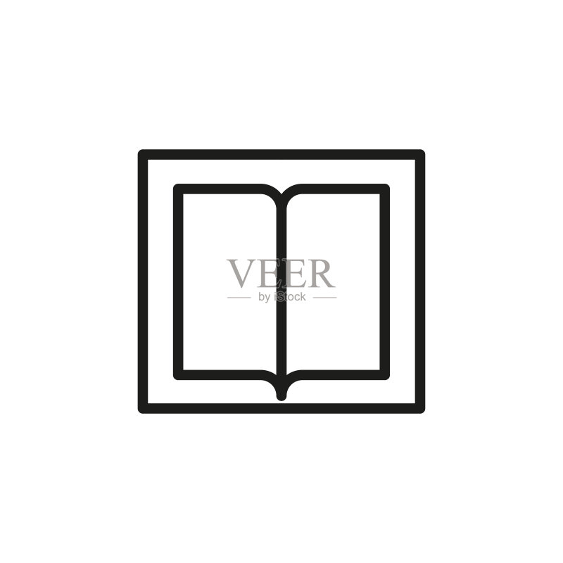 简约书籍线条图标图标素材