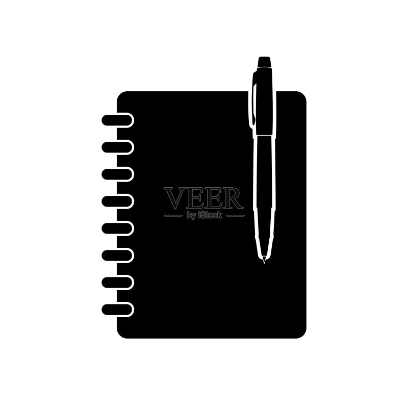 记事本图标,logo,白色背景上隔离图标素材