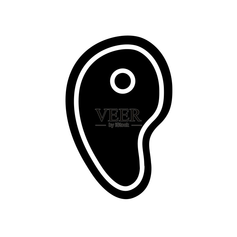 牛排图标,白色背景上的logo,肉类图标图标素材