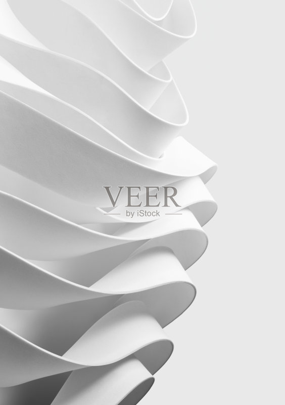 结构与波浪白色元素,抽象背景正版图片素材