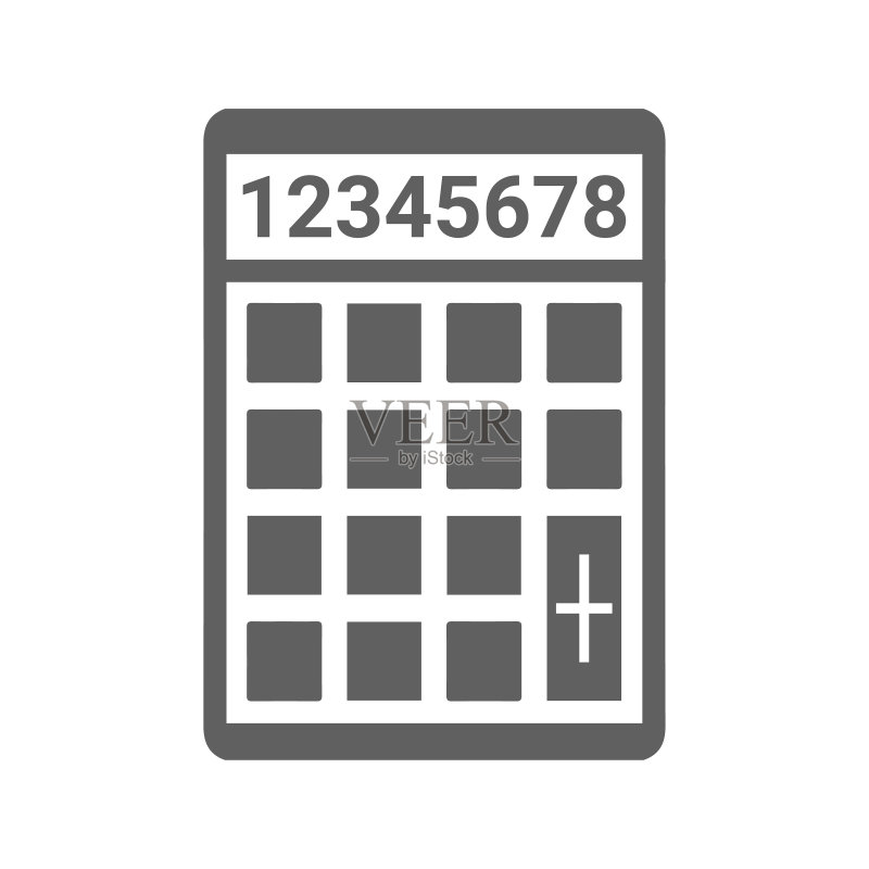 数字计算器矢量图标图标素材