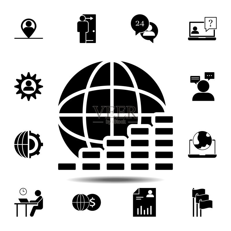 硬币商业图标:用于UI和UX的商业全局图标集元素图标素材