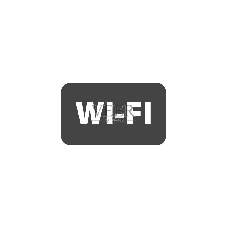 白色背景上的WiFi矢量图标图标素材