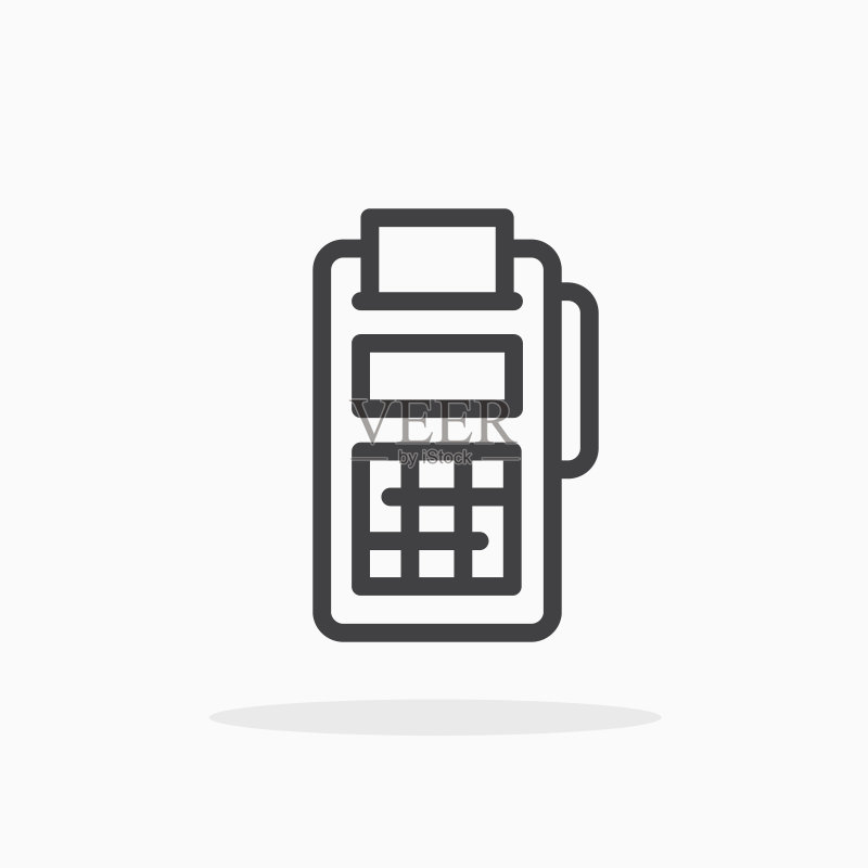 线性风格信用卡终端图标图标素材