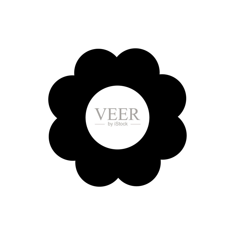 花朵图标,白色背景上的孤立logo图标素材