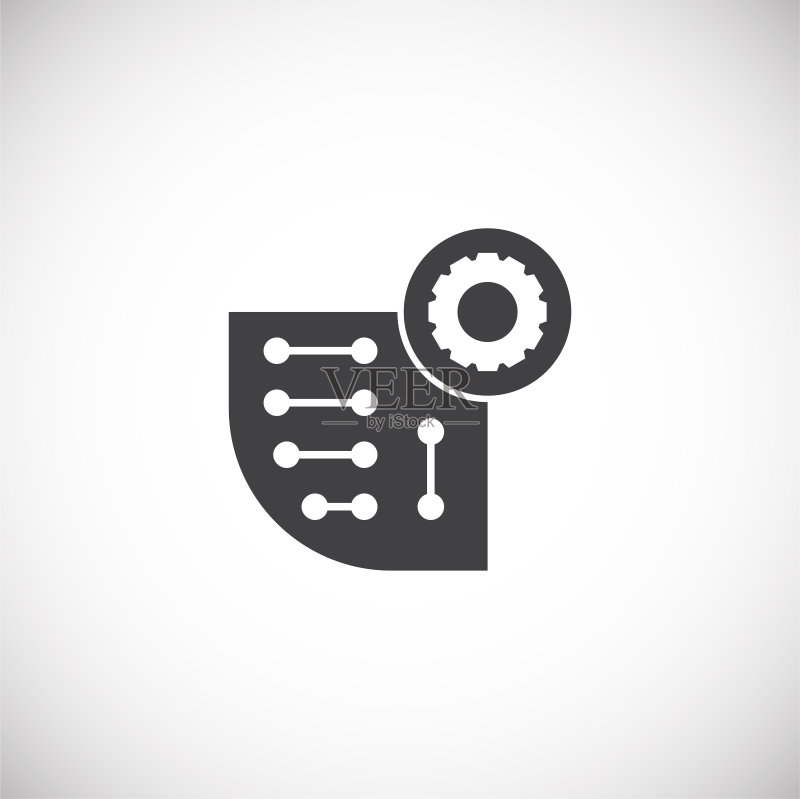 图形和网页设计中与纳米技术相关的图标背景,用于Web或移动应用程序的创意插图概念符号图标素材