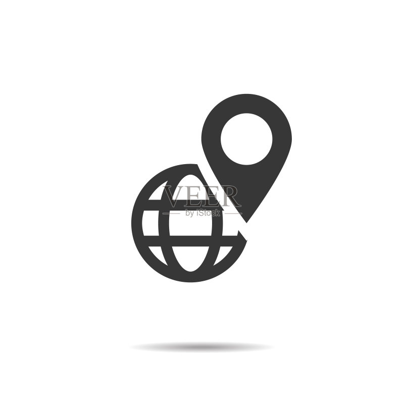 地图标记图标位置矢量图标素材
