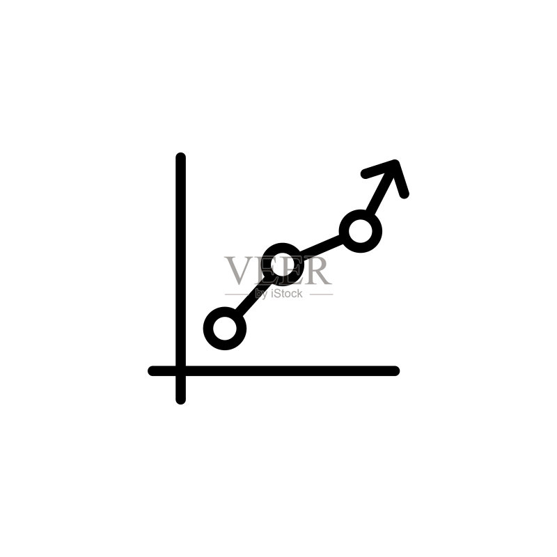 简约增长线条图标图标素材