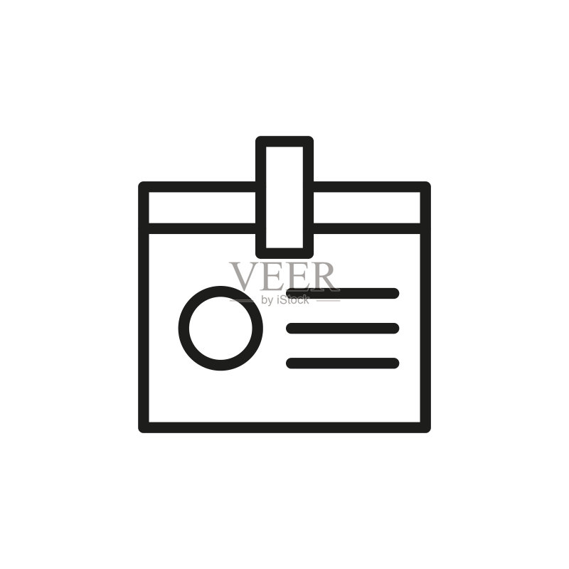 简易名片线条图标图标素材