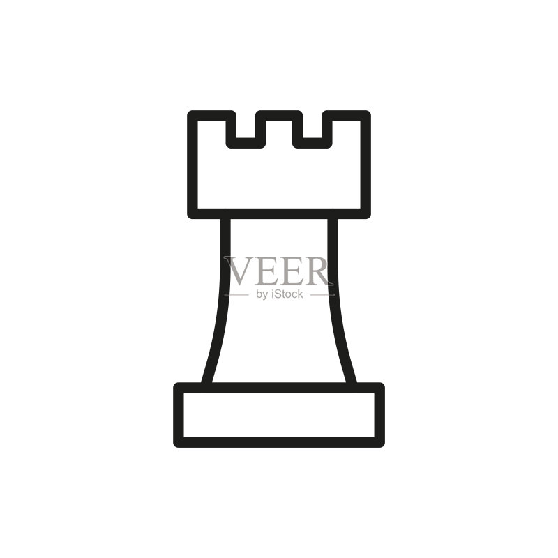 国际象棋线条图标图标素材