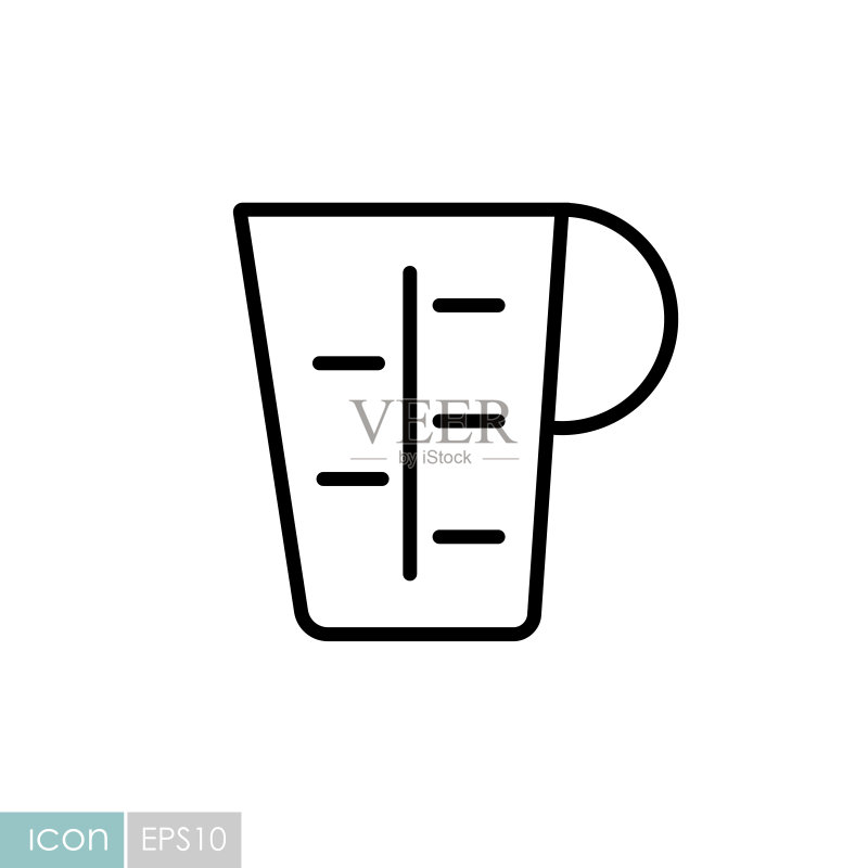 量杯烧杯图标,厨房用具图标素材